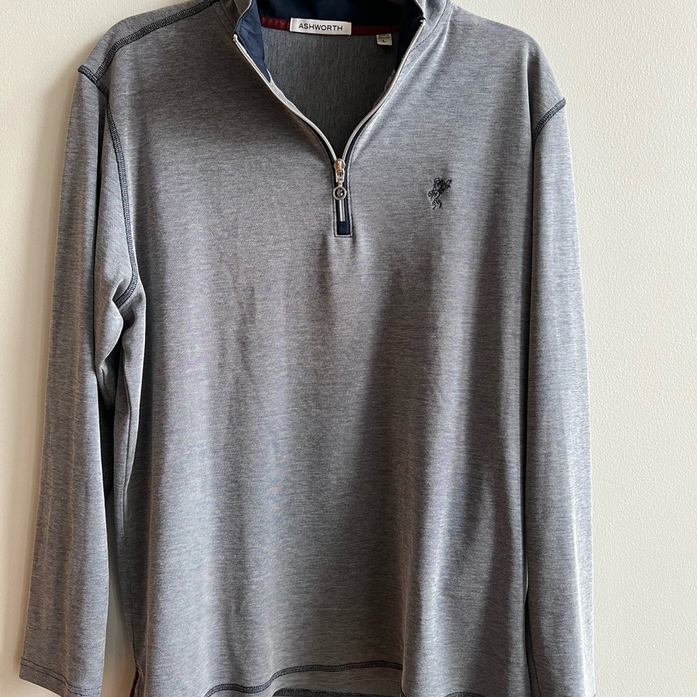 Ashworth Golf Men's 1/4 Zip Large / Charcoal Heather